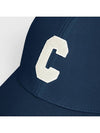 Initial Baseball Cap in Cotton Marine - CELINE - BALAAN 6