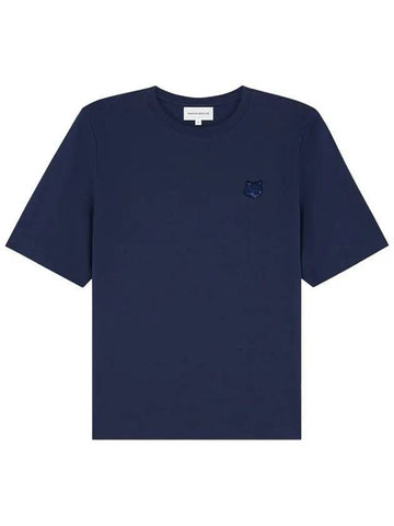 Bold Fox Head Patch Comfort Short Sleeve T-Shirt Navy - MAISON KITSUNE - BALAAN 1