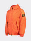 Men's Garment Dyed Crinkle Reps Recycled Nylon Primaloft TC Hooded Jacket Orange - STONE ISLAND - BALAAN 3