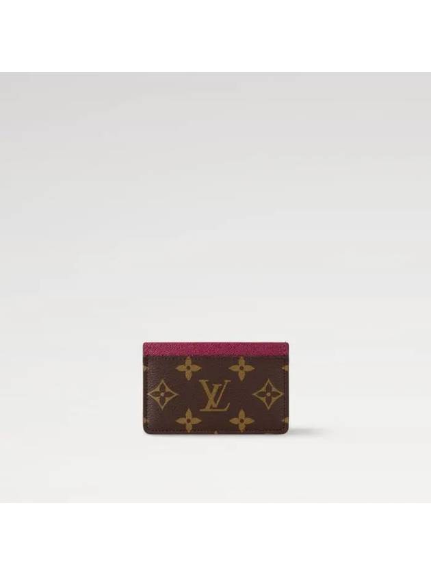 Monogram Card Wallet Brown Fuchsia - LOUIS VUITTON - BALAAN 2