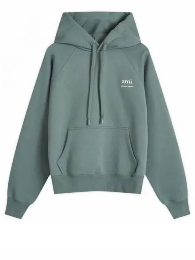 Logo Print Hoodie Green - AMI - BALAAN 2