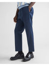 Triangle Logo Gabardine Straight Pants Navy - PRADA - BALAAN 4