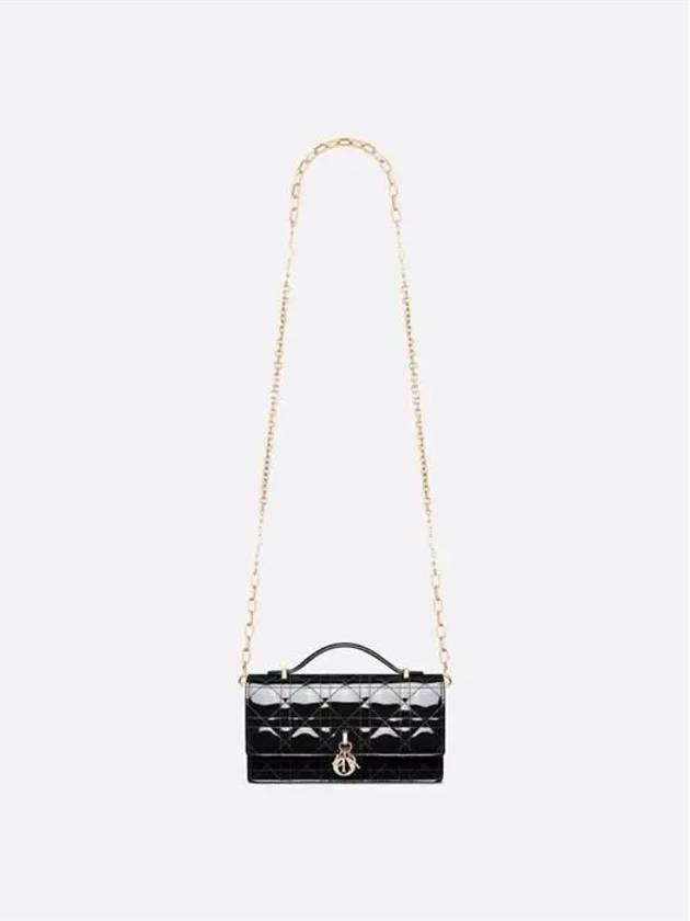 Patent Cannage Calfskin Mini Bag Black - DIOR - BALAAN 6