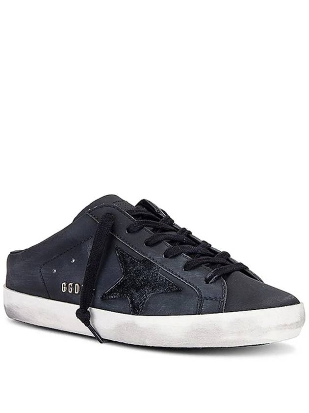 Superstar Sabot Suede Low Top Sneakers Black - GOLDEN GOOSE - BALAAN 3