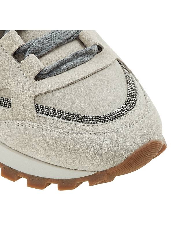 Women's Suede Low Top Sneakers Beige - BRUNELLO CUCINELLI - BALAAN.