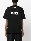 Yes No Print Short Sleeve T-Shirt Black - VETEMENTS - BALAAN 6