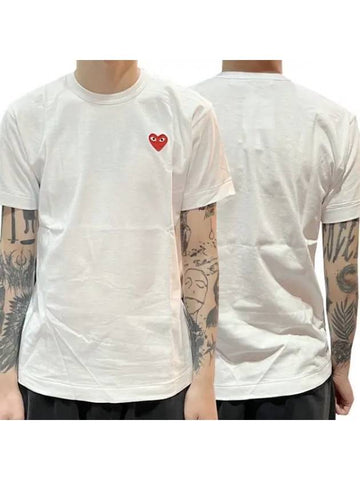 Red heart patch short sleeve t shirt AZ T108 051 2 1094284 - COMME DES GARCONS PLAY - BALAAN 1