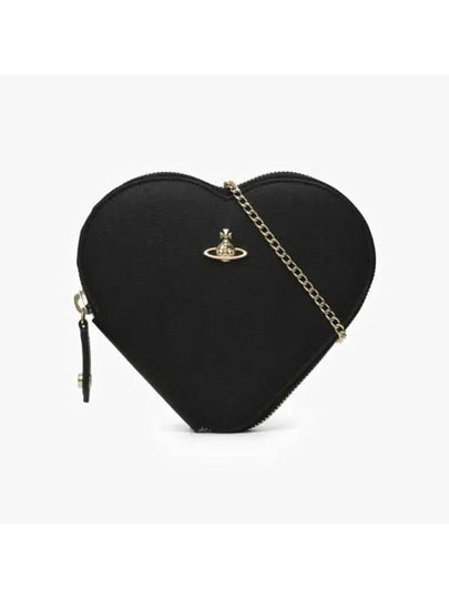 5202006KU S000B N401 Vegan Biogreen Saffiano Heart Chain Cross Bag - VIVIENNE WESTWOOD - BALAAN 2