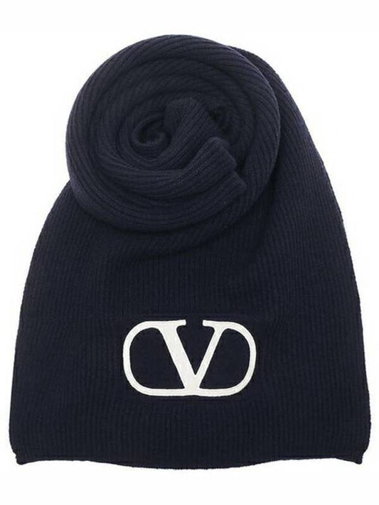 signature V logo wool muffler - VALENTINO - BALAAN 2