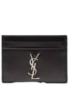 Monogram Card Case in Smooth Leather Black - SAINT LAURENT - BALAAN 2