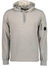 Men's Lens Wappen Fleece Hoodie Grey - CP COMPANY - BALAAN 2