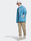 Oversized Shirt Jacket HK7512 Blue MENS - ADIDAS - BALAAN 3