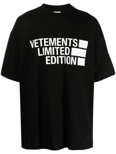 Big Logo Short Sleeve T-Shirt Black - VETEMENTS - BALAAN 1