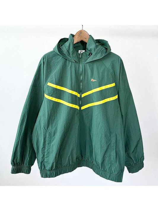 Men's Sportswear Windrunner Half Zip Lined Hooded Anorak Green - NIKE - BALAAN 2