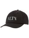 Logo Printed Nylon Ball Cap Black - VALENTINO - BALAAN 5