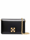 Women's 05 Jitney Chain Shoulder Bag Black - OFF WHITE - BALAAN.