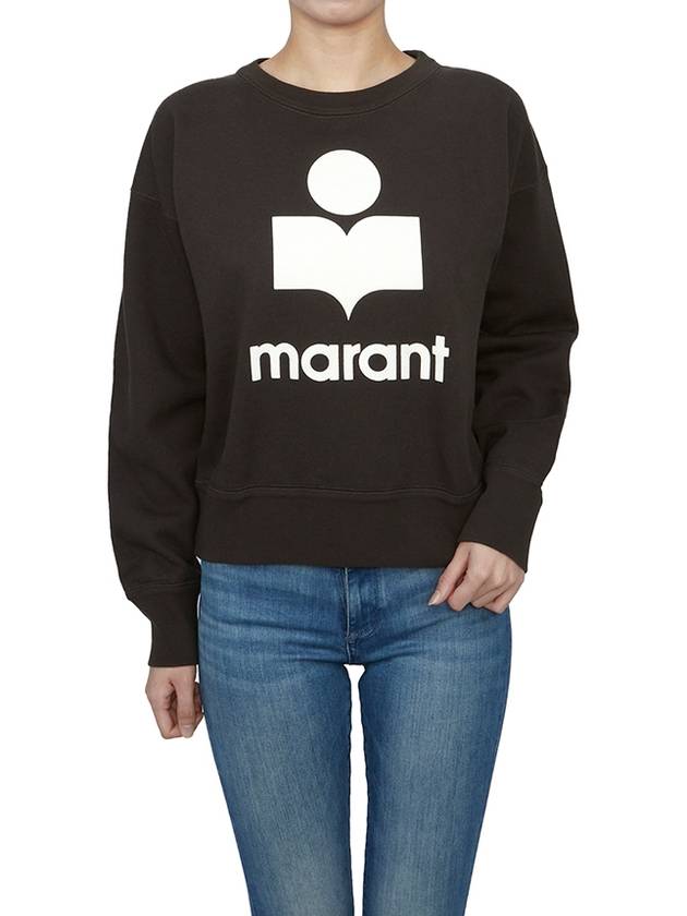 Mobyli Logo Sweatshirt Black - ISABEL MARANT ETOILE - BALAAN 5