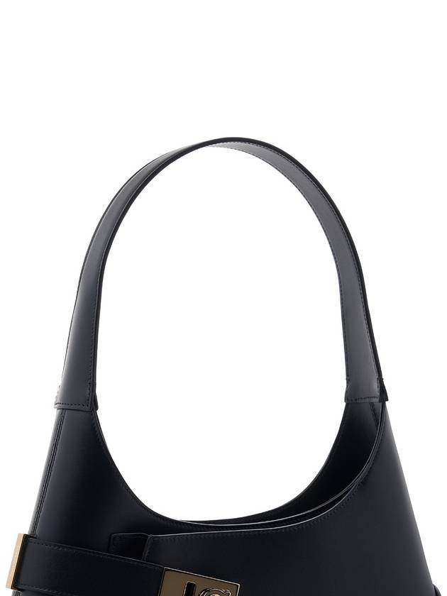 Smooth Caprether Medium Shoulder Bag Black - SALVATORE FERRAGAMO - BALAAN 8