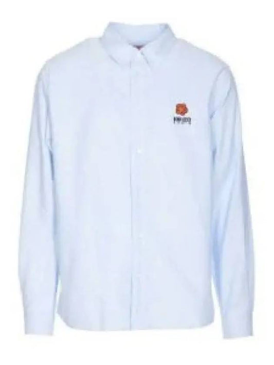 Boke Flower Crest Long Sleeve Shirt Sky Blue - KENZO - BALAAN 2