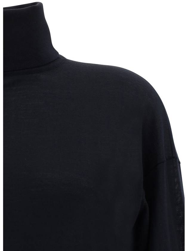 Cassandre Turtleneck Black - SAINT LAURENT - BALAAN 3