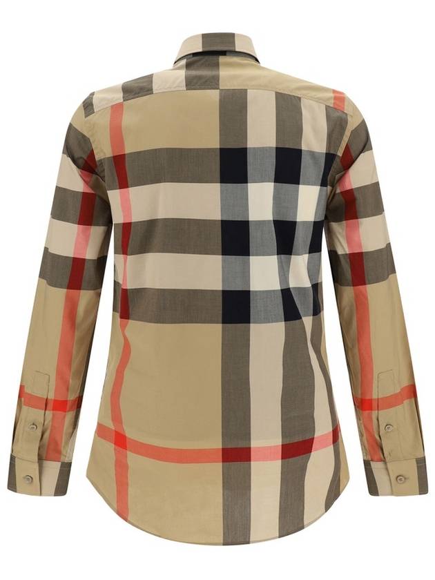 Check Cotton Long Sleeve Shirt Archive Beige - BURBERRY - BALAAN 3