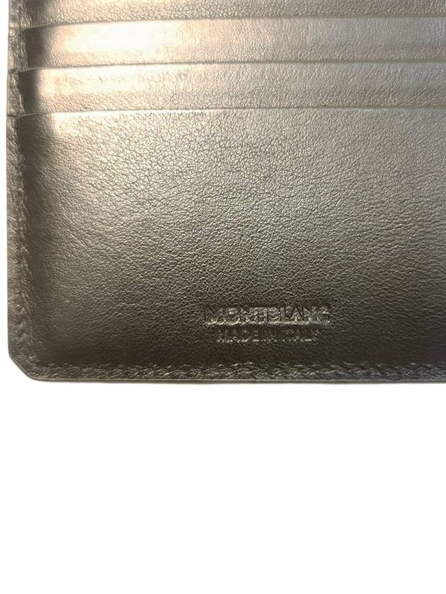 Metal Logo Leather Bifold Wallet Black - MONTBLANC - BALAAN 10