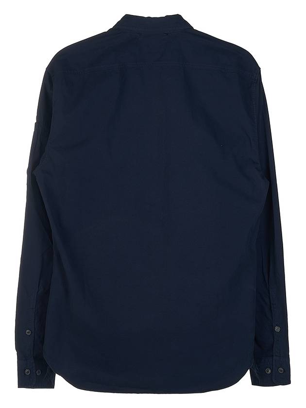 Men's Gabardine Long Sleeve Shirt Navy - CP COMPANY - BALAAN.