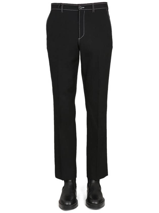 White Stitch Straight Pants Black - BURBERRY - BALAAN 2