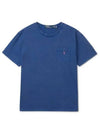 Classic fit cotton linen pocket t shirt blue - POLO RALPH LAUREN - BALAAN 1