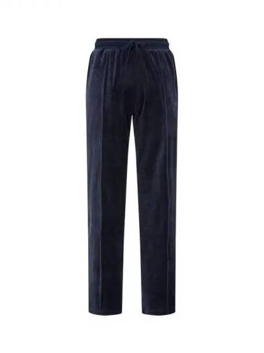 UNDERWEAR ARMANI 30 9 29 Men s Embroidered Logo Velvet Pintuck Pants Navy 271124 - EMPORIO ARMANI - BALAAN 1