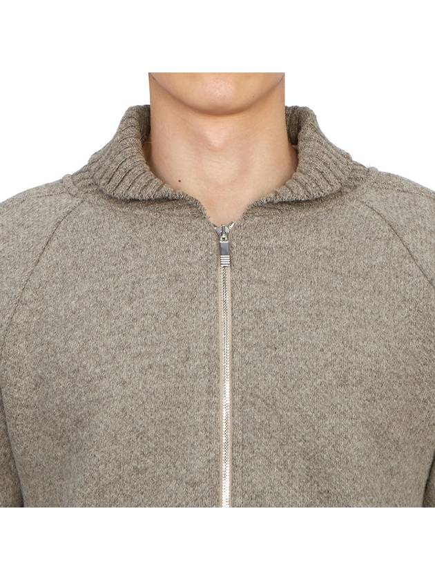 Alpaca Wool Zipper Bomber Jacket Grey - THOM BROWNE - BALAAN 6