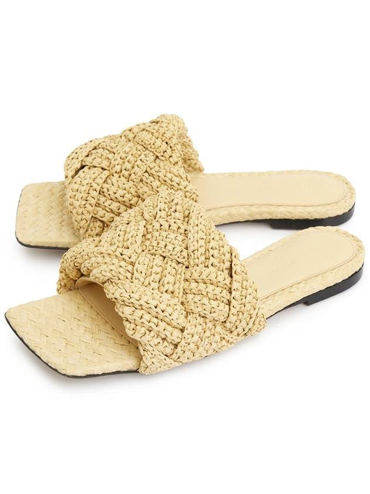 Lido Intrecciato Flat Slipper Beige - BOTTEGA VENETA - BALAAN 2