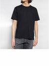 Face Logo Crew Neck Short Sleeve T-Shirt Black - ACNE STUDIOS - BALAAN 3