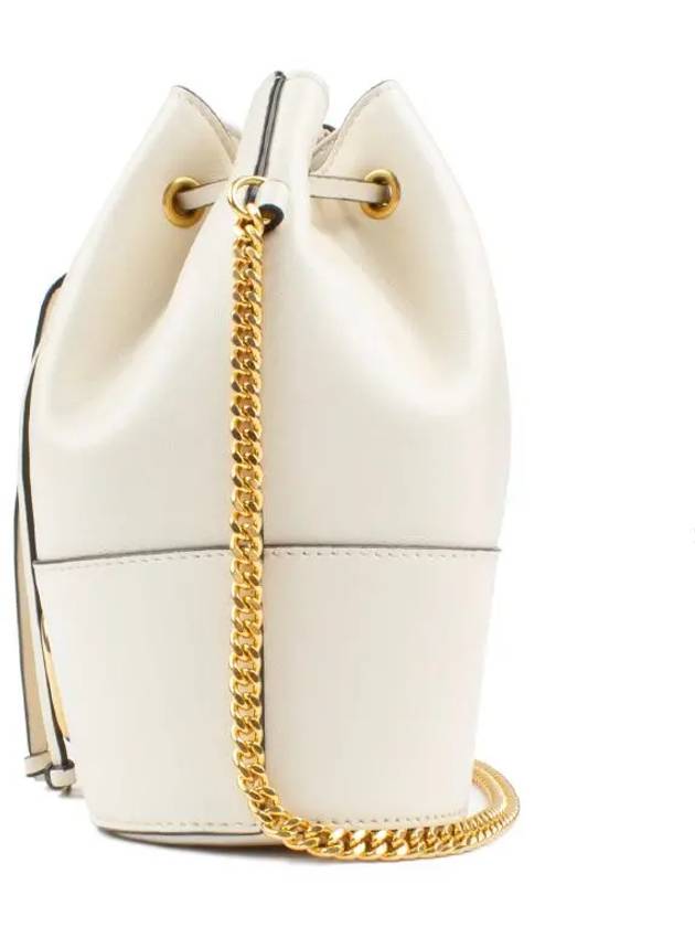 V Logo Signature Small Bucket Bag Light Ivory - VALENTINO - BALAAN 3