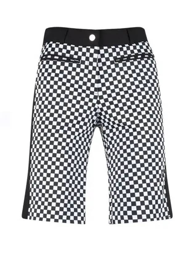 Women s Half Banding Checkerboard 3 4 Shorts BMU4M204W - LUX GOLF - BALAAN 4