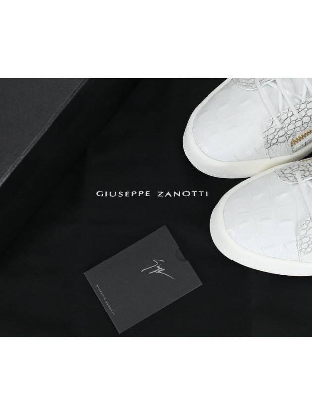 Leather Zipper Frankie Low Top Sneakers White - GIUSEPPE ZANOTTI - BALAAN 10