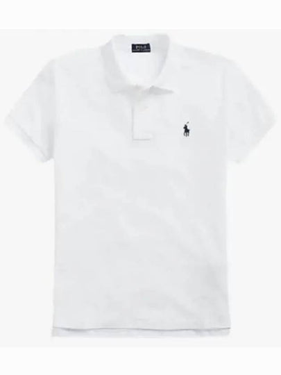 Pony Embroidered Logo Stretch Cotton Short Sleeve Polo Shirt White - POLO RALPH LAUREN - BALAAN 2