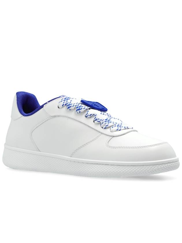 Stock Leather Low Top Sneakers White - BURBERRY - BALAAN 5