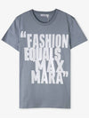 Gerard Cotton Jersey Short Sleeve T-Shirt Grey Blue - MAX MARA - BALAAN 3