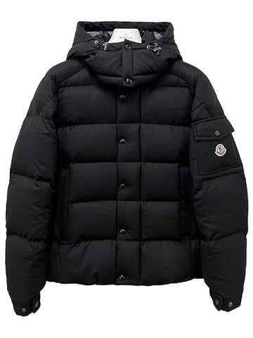 Men s Logo Patch VEZERE Wool Down Padded Jacket Black 1A00157 54272 999 - MONCLER - BALAAN 1