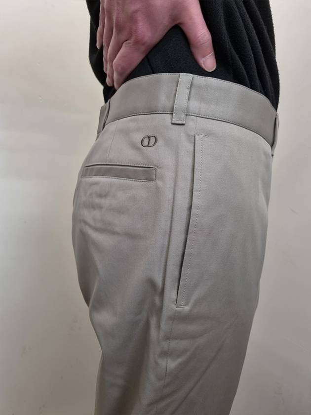 Homme Gabardine Chino Slacks Beige - DIOR - BALAAN 7