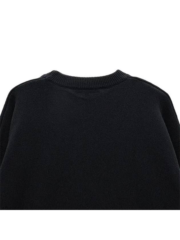 Intarsia Fox Head Comfort Knit Top Black - MAISON KITSUNE - BALAAN 8