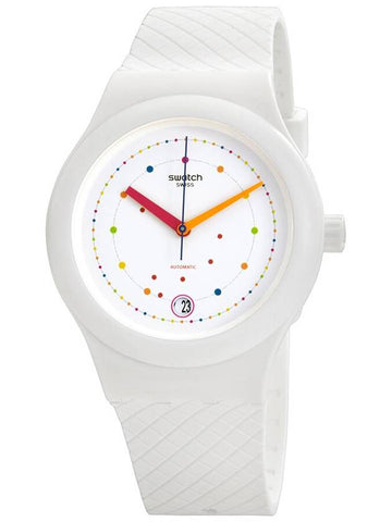 Swatch Sistem Polka Automatic White Dial Men's Watch SUTW403 - SWATCH - BALAAN 1