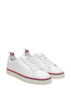 Tennis Vitello Calf Leather Low Top Sneakers White - THOM BROWNE - BALAAN 2