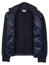 Logo Patch Knit Padded Zip-up Jacket Navy - MONCLER - BALAAN 10