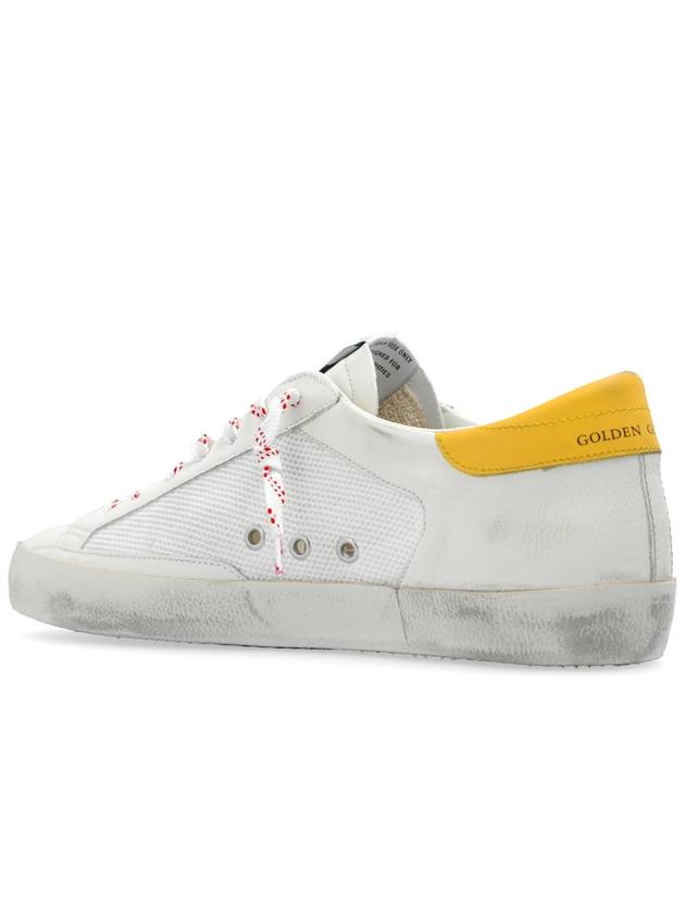 Superstar Leather Mesh Low Top Sneakers Yellow White - GOLDEN GOOSE - BALAAN 6