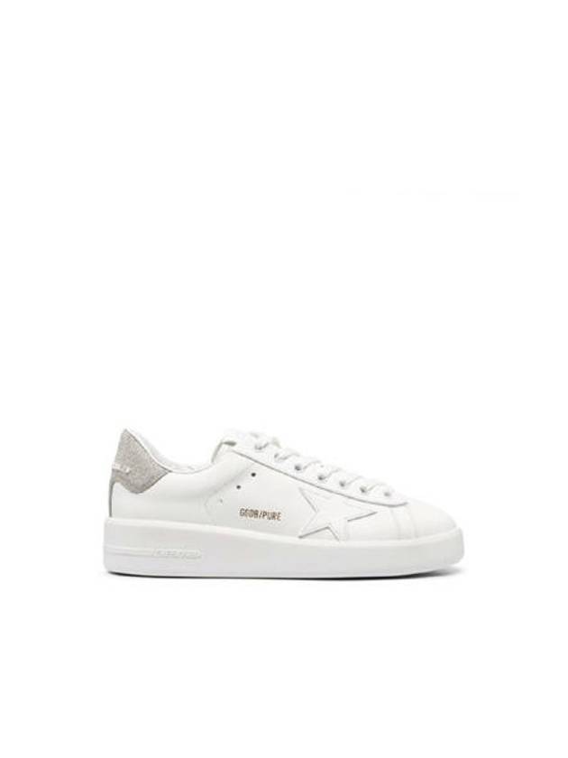 Purestar White Silver Glitter Heel Tab Sneakers - GOLDEN GOOSE - BALAAN 4