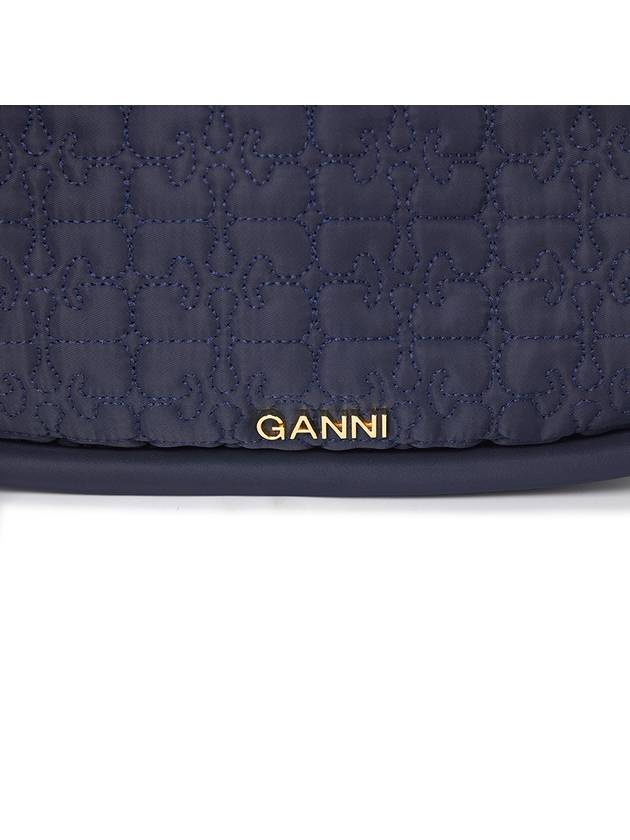 Knot Baguette Quilted Shoulder Bag Sky Captain - GANNI - BALAAN 9