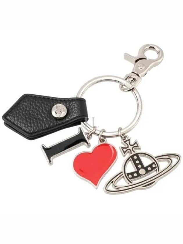 Biogreen I Love ORB Saffiano Key Holder Black - VIVIENNE WESTWOOD - BALAAN 2