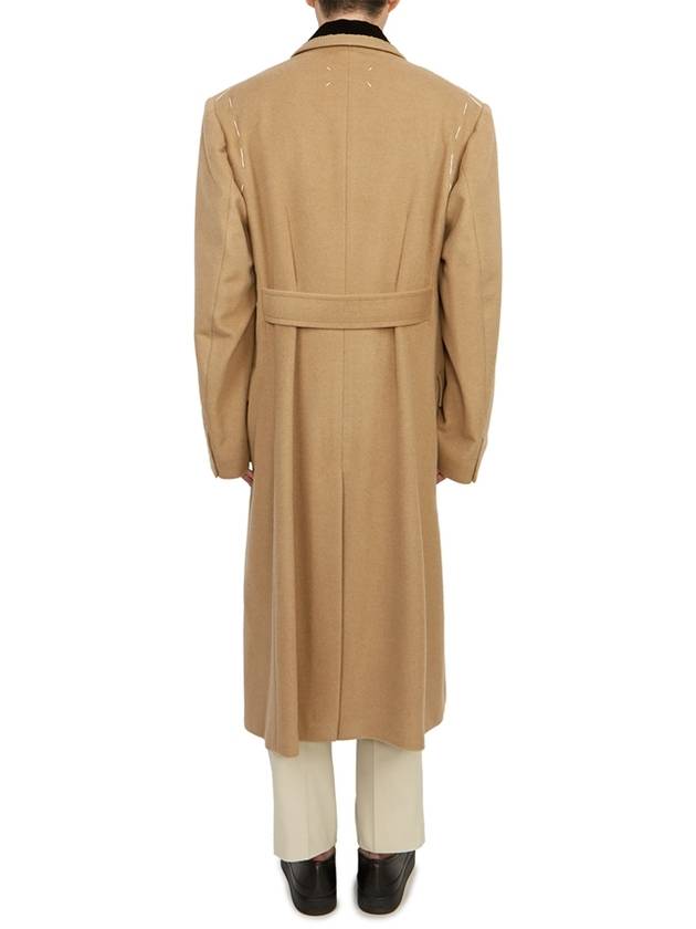 Men's Wool Double Coat Beige - MAISON MARGIELA - BALAAN 6